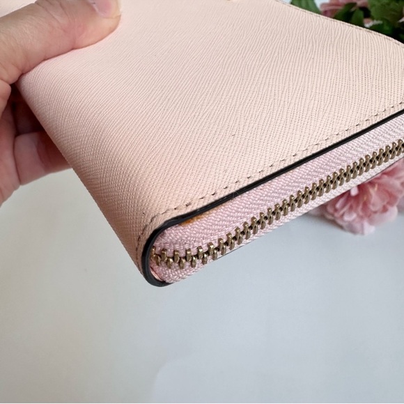 Kate Spade New York Laurel Way Neda Dusty Peony Saffiano Leather Large Wallet - Picture 14 of 16